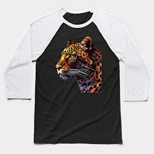 Pixel Leopard Baseball T-Shirt